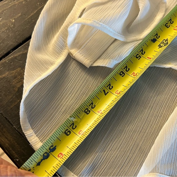 Guess chiffon blouse size M bling rhinestone button up $79 0505 NWT 86 - Picture 6 of 9